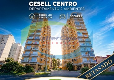 HERMOSO DEPARTAMENTO 2 AMBIENTES - GESELL CENTRO - GAS NATURAL Y COCHERA 