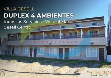  UF 5 - TRIPLEX 4 AMBIENTES - TODOS LOS SERVICIOS - VISTA AL MAR 